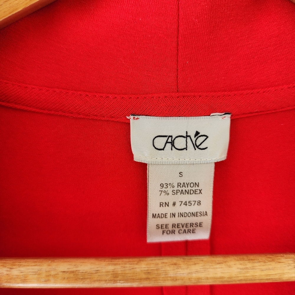 Cache Red Draped Dress - Picture 7 of 8